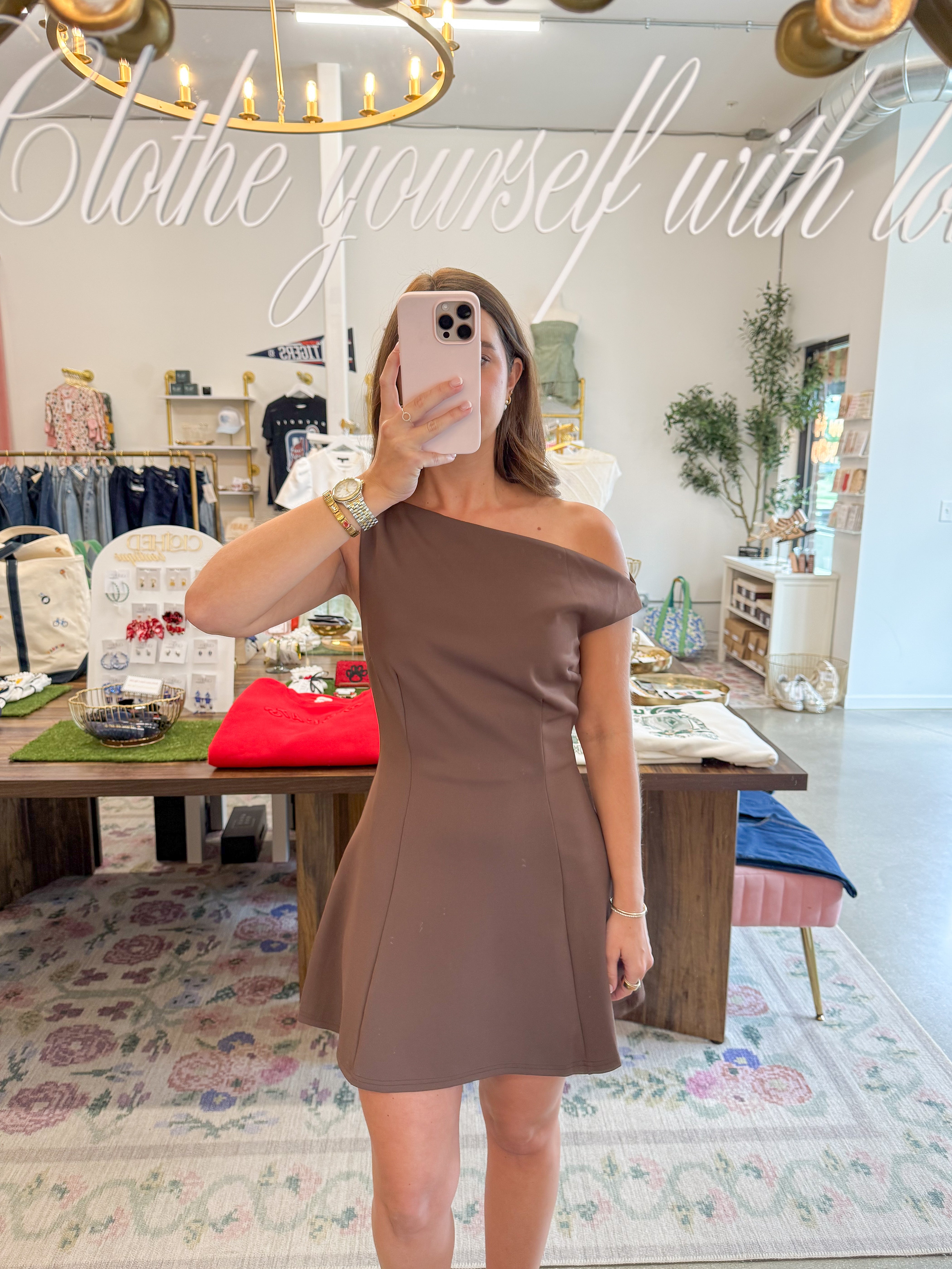 Mimi Mini Dress - Chocolate – Clothed Boutique