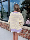 Sheila Striped Terry Top - Yellow/Lavender