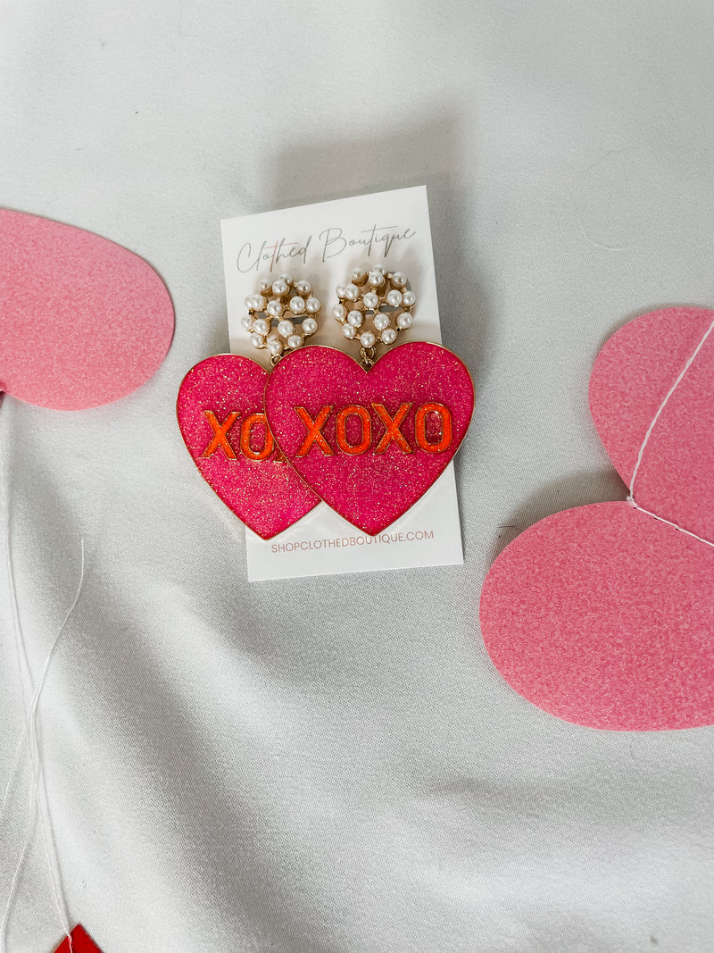 XOXO Pearl Detail Earrings