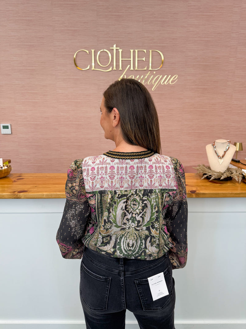 Poppy Patchwork Blouse