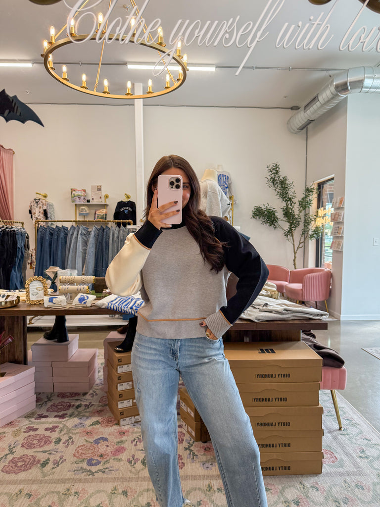 Nico Neutrals Colorblock Sweater