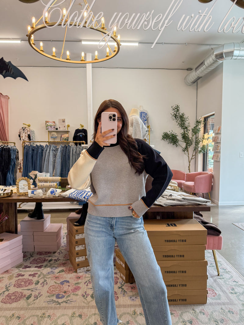 Nico Neutrals Colorblock Sweater