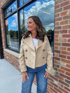 Casey Cropped Belted Trench