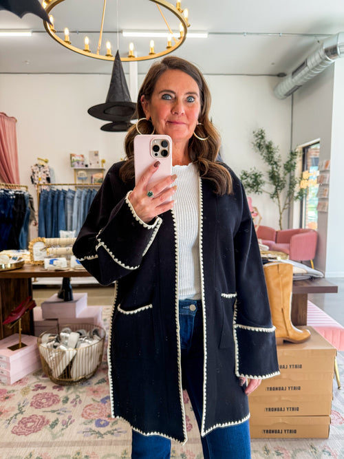 Benny Black Midi Cardigan