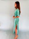 Lake Blue Satin Dress