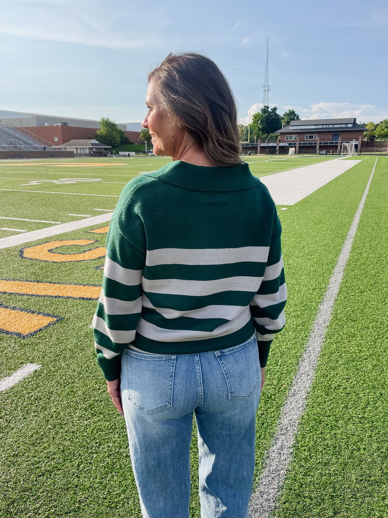 MSU Varsity Stripe Sweater