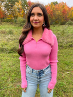 Bubblegum Pink Faux Fur Sweater