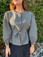 Maia Checkered Shirt - Black/Taupe