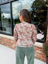 Callie Floral Sheer Top - Cream