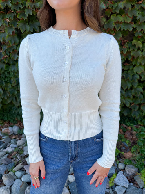 Mekalia Knit Cardigan - Ivory
