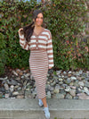 Cocoa & Cream Striped Cardigan