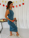 Sleeveless Denim Midi Dress