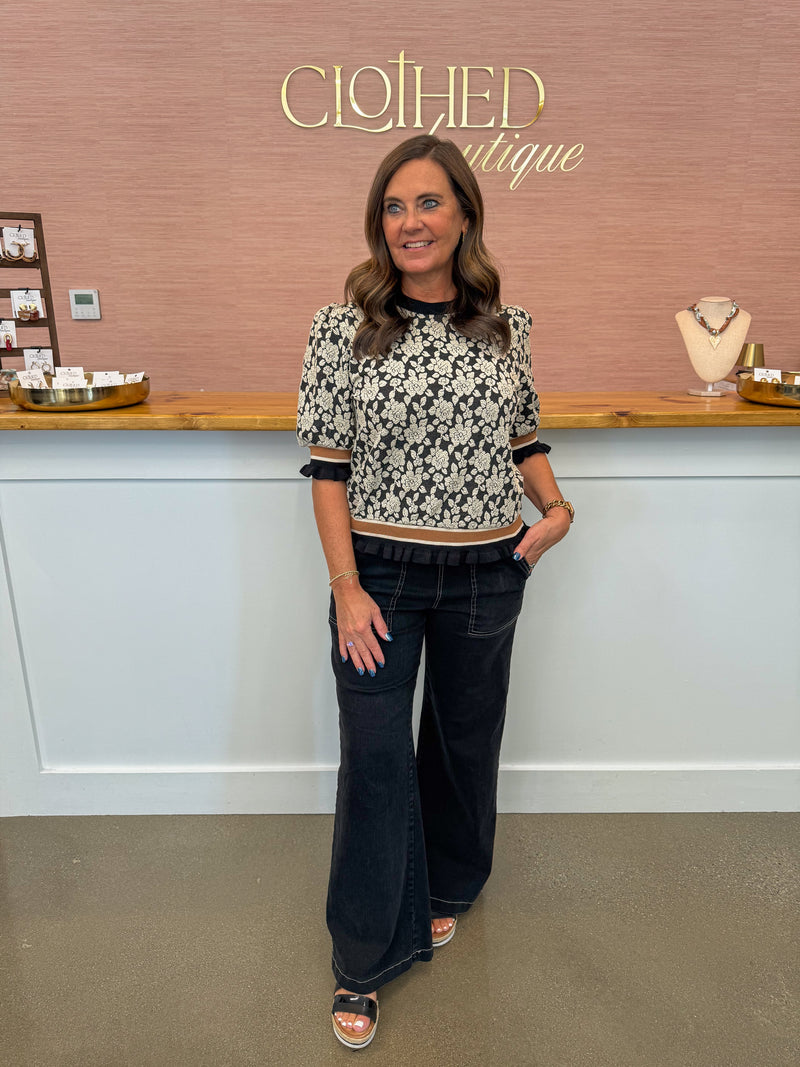 Roxie Textured Rose Top