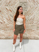Circle Cutout Strapless Top