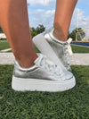 Record Metallic Sneakers - Silver