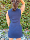 Nina Button Down Vest - Navy