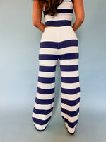 Nauti Striped Pants - Navy/White