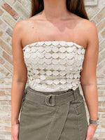 Circle Cutout Strapless Top