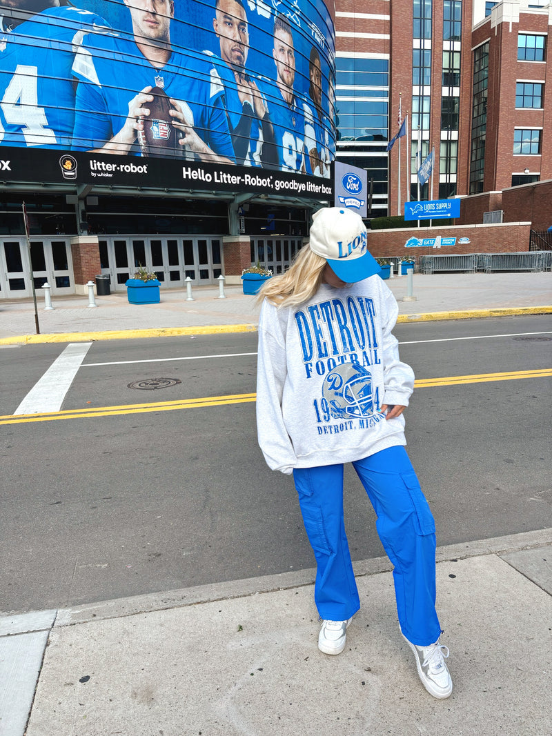 Oversized Vintage Detroit Football Sweatshirt