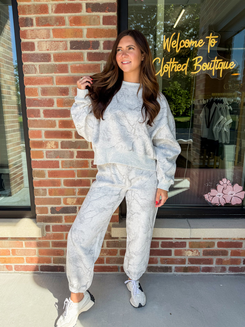 Hunting Season Light Wash Camo Pullover