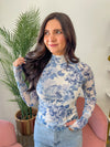 Fantasy Floral Sheer Long Sleeve