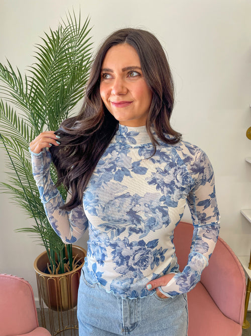 Fantasy Floral Sheer Long Sleeve