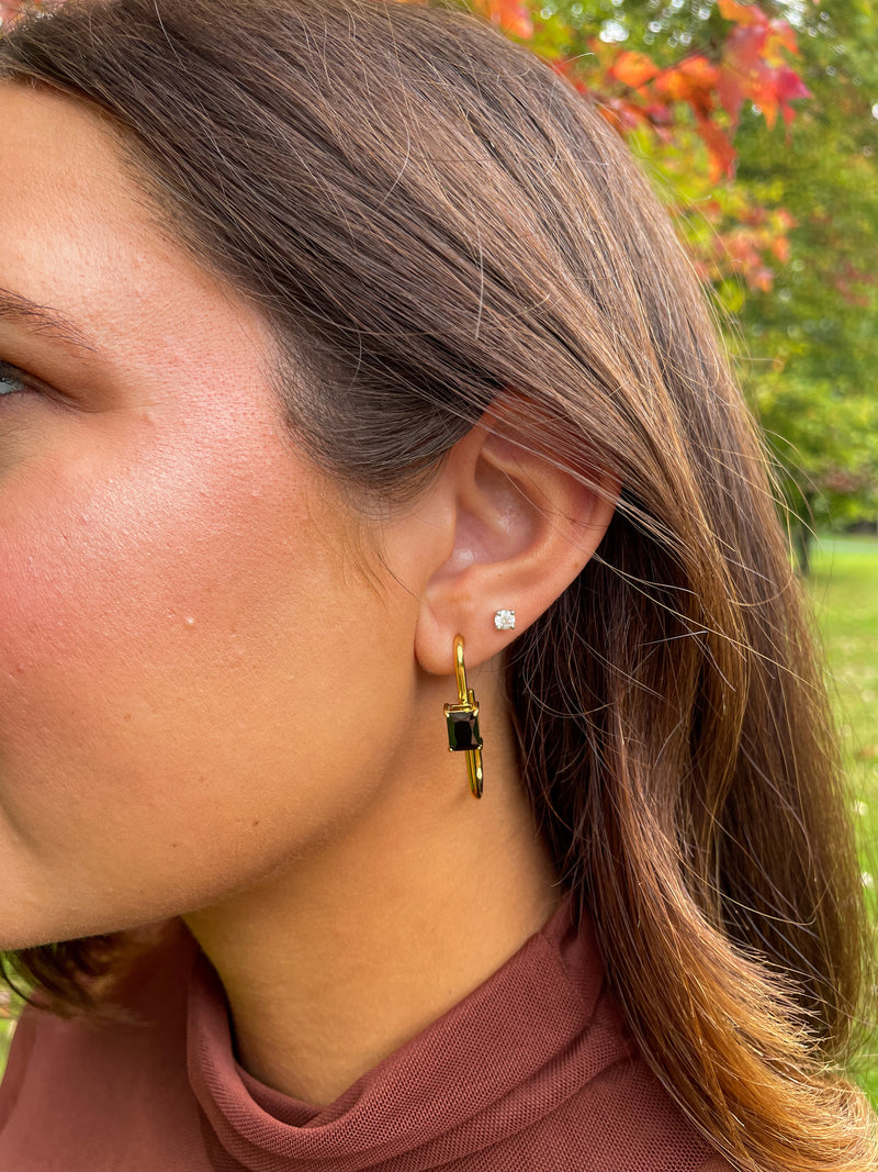 Demi Hoops - Gold/Black