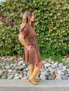 Becca Zippered Dress - Brown