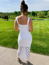 Wifey White Cutout Midi Dress