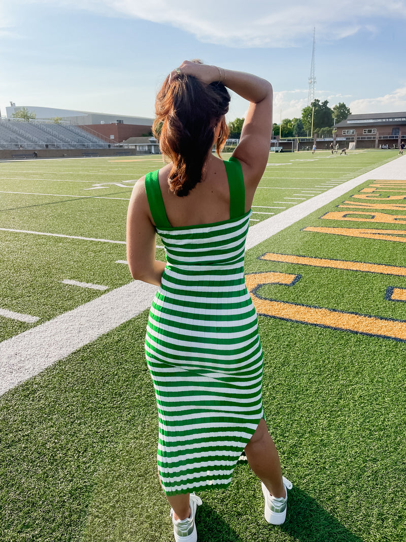 Spartan Stripe Midi Dress