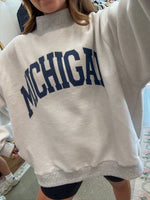 Reversible Mock Sweatshirt - Go Blue/Michigan