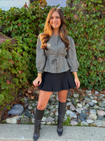 Maia Checkered Shirt - Black/Taupe