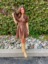 Becca Zippered Dress - Brown