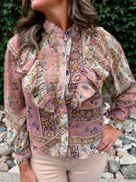 Mauve Floral Blouse