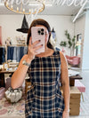 Penelope Plaid Dress - Navy