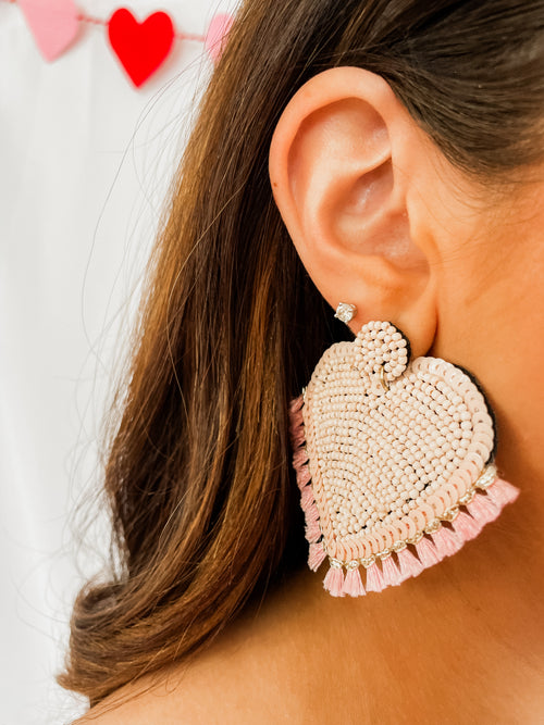 Tassel Heart Earrings