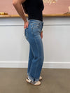 Delicate Gleam Mid Rise Cuffed Denim