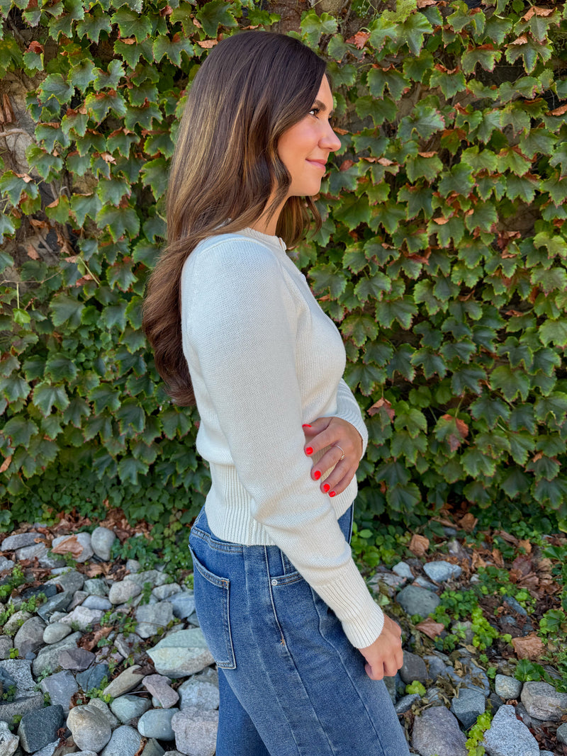Mekalia Knit Cardigan - Ivory