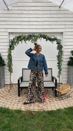 Denim & Gold Button Jacket