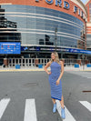 Motor City Striped Midi Dress