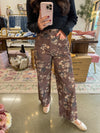 Florence Floral Pants - Brown