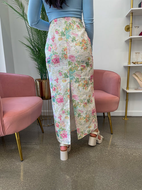 Emily Floral Eyelet Skirt
