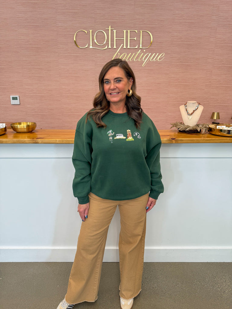 Spartan Embroidered Crewneck