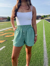 Game Day Gingham Boxer Shorts - Green/White