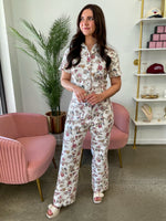 Farah Floral Jumpsuit - Ivory/Multi