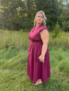 Merlot Midi Dress | Curvy