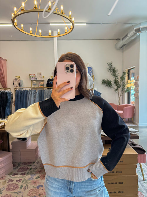 Nico Neutrals Colorblock Sweater