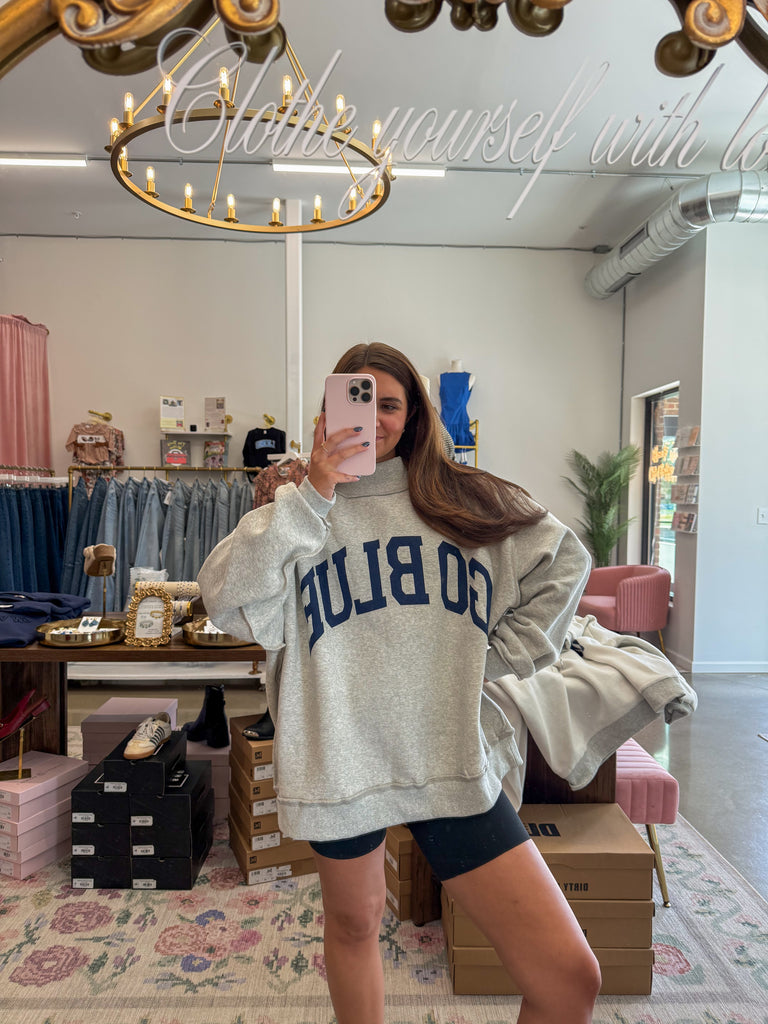 Reversible Mock Sweatshirt - Go Blue/Michigan