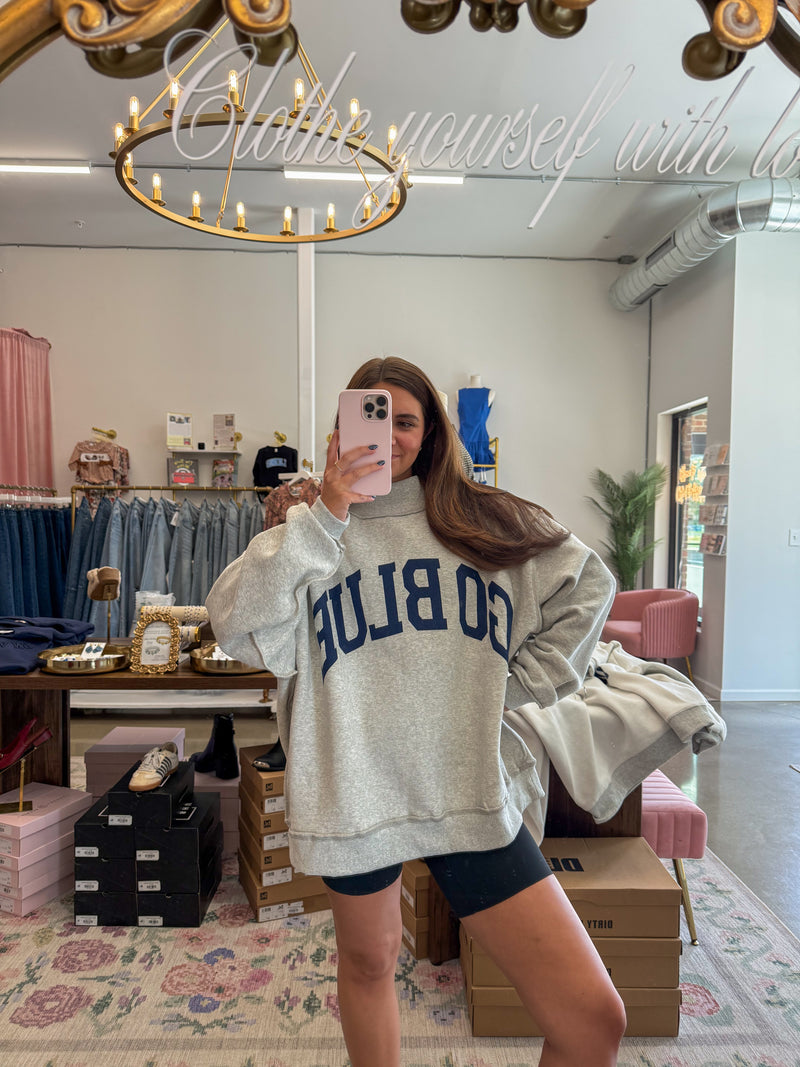 Reversible Mock Sweatshirt - Go Blue/Michigan