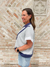Cali Colorblock Pullover - Grey/Navy